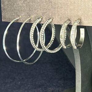 Earrings, DSMK Stainless Steel, 3 Pair
